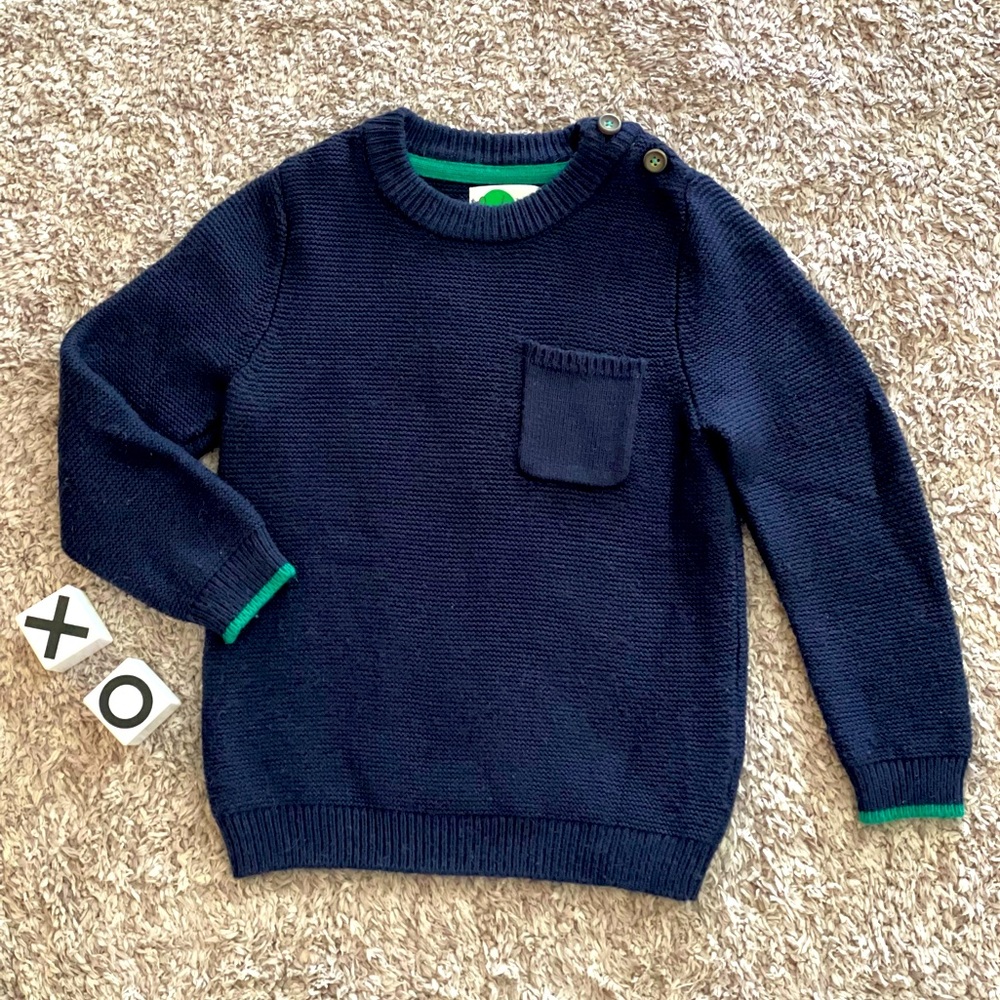 Mini Boden Essential Crew Sweater- College Blue